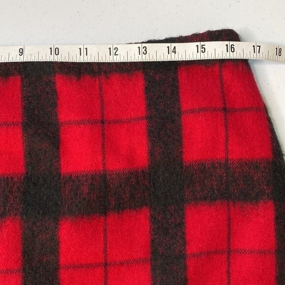 Talbots Wool Blend Buffalo Plaid Window Pane Pencil Skirt Lined Back Slit Warm - Picture 10 of 15